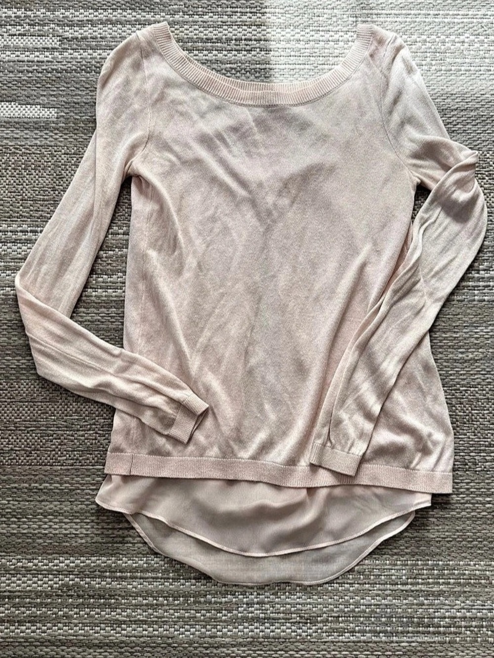 Express Long Sleeve Layered Top in Pink Size XS